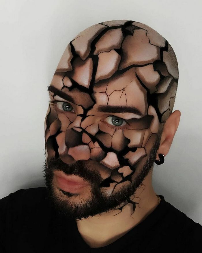 Artista italiano usa seu corpo como uma tela para criar ilusões ópticas realistas (42 fotos) 26