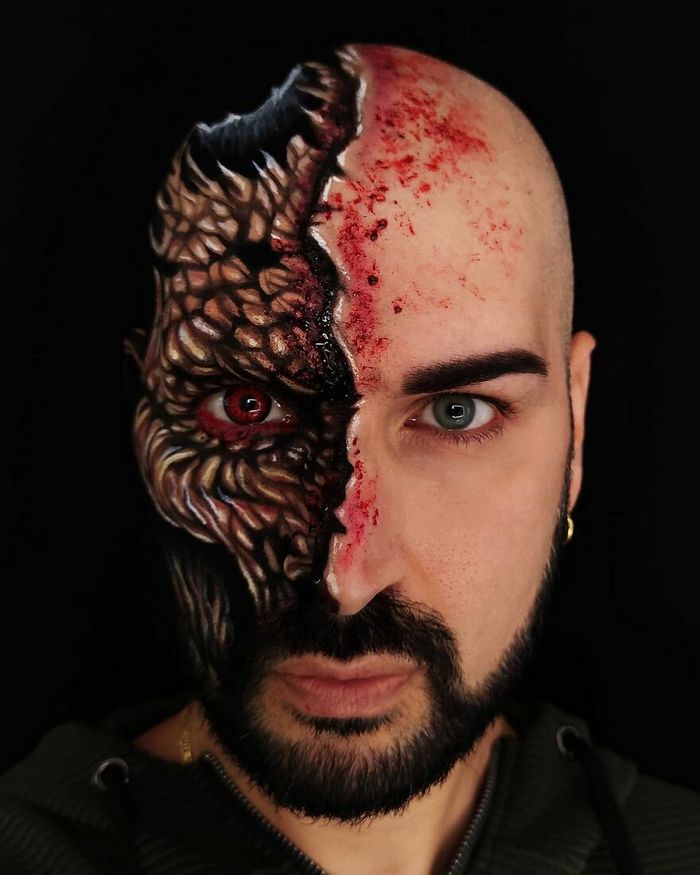 Artista italiano usa seu corpo como uma tela para criar ilusões ópticas realistas (42 fotos) 36