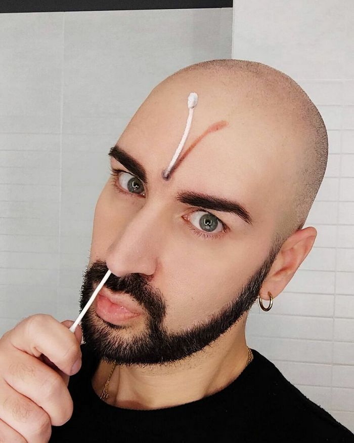 Artista italiano usa seu corpo como uma tela para criar ilusões ópticas realistas (42 fotos) 39