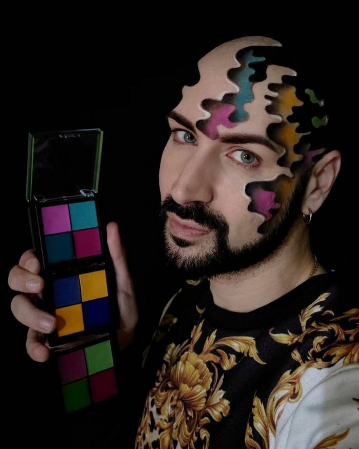 Artista italiano usa seu corpo como uma tela para criar ilusões ópticas realistas (42 fotos) 40