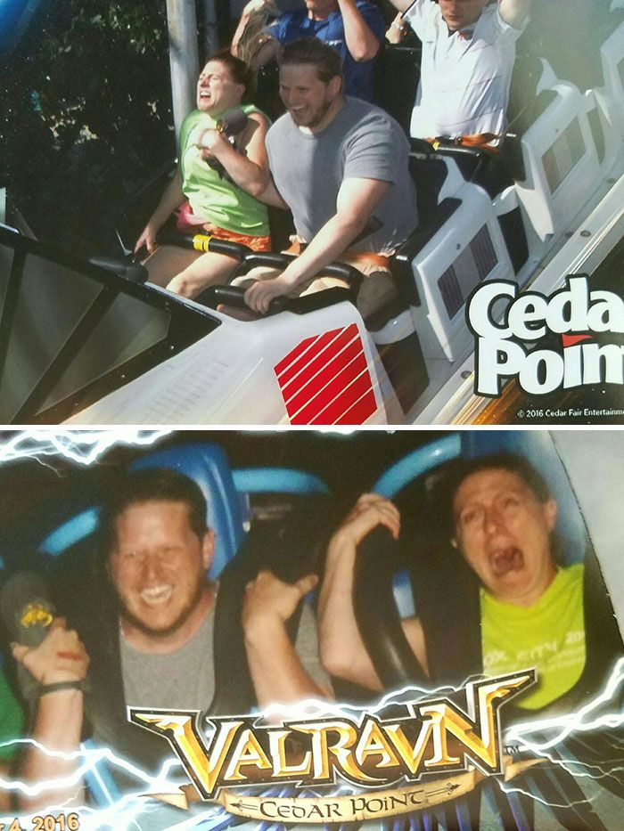45 fotos hilárias de pessoas que se divertiram além da conta na montanha-russa 18