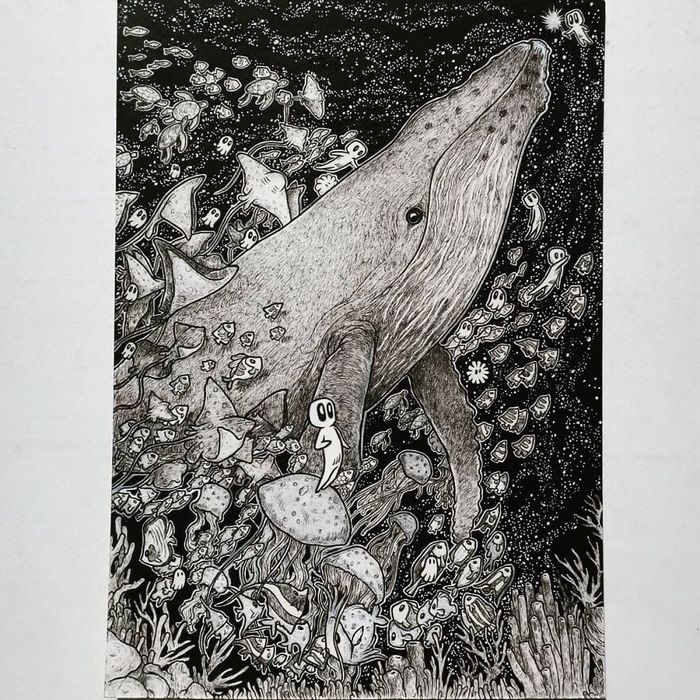 Ilustrador combina animais, pessoas e o céu noturno para criar arte mágica (26 fotos) 13