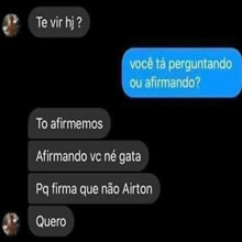Tá perguntando ou afirmando?
