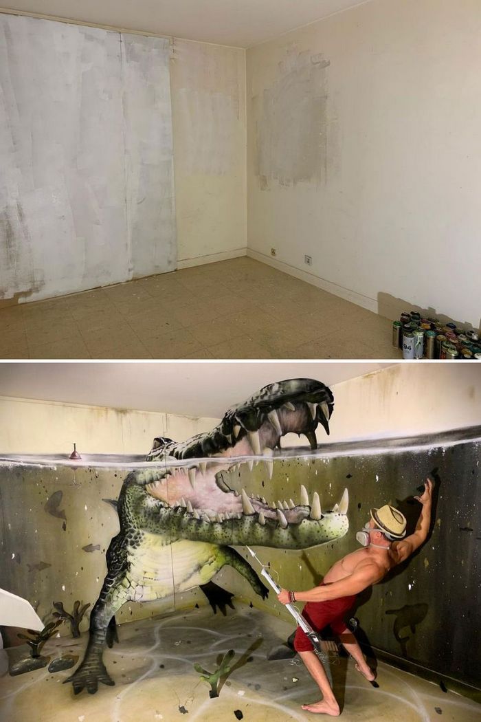 Artista de rua francês pinta graffiti de criaturas em 3D e não é para os fracos de coração (43 fotos) 12