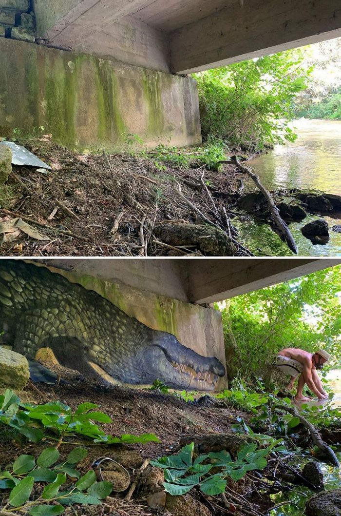 Artista de rua francês pinta graffiti de criaturas em 3D e não é para os fracos de coração (43 fotos) 16