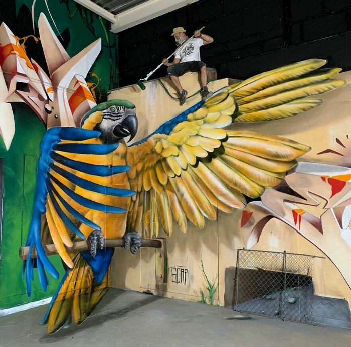 Artista de rua francês pinta graffiti de criaturas em 3D e não é para os fracos de coração (43 fotos) 33