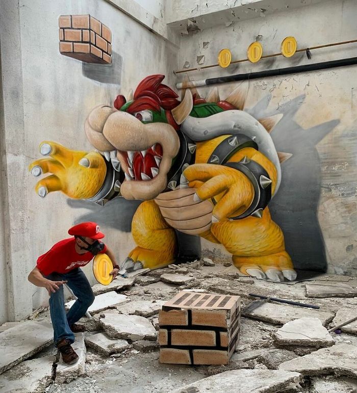 Artista de rua francês pinta graffiti de criaturas em 3D e não é para os fracos de coração (43 fotos) 34