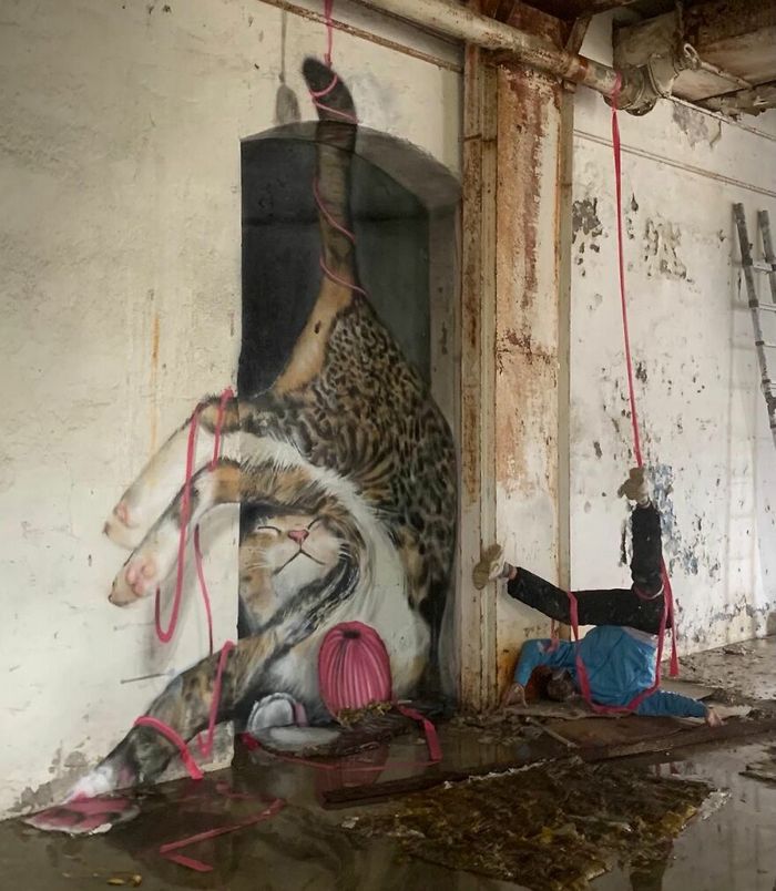 Artista de rua francês pinta graffiti de criaturas em 3D e não é para os fracos de coração (43 fotos) 39