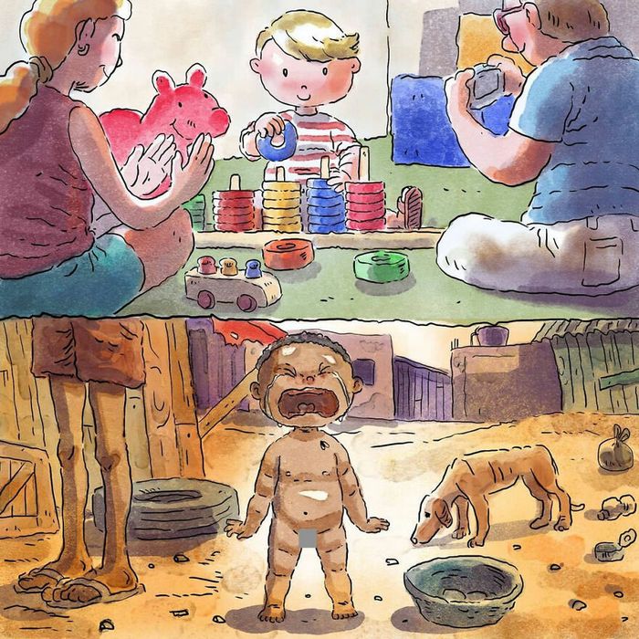 Artista ilustra problemas comoventes da nossa sociedade em 5 quadrinhos 12