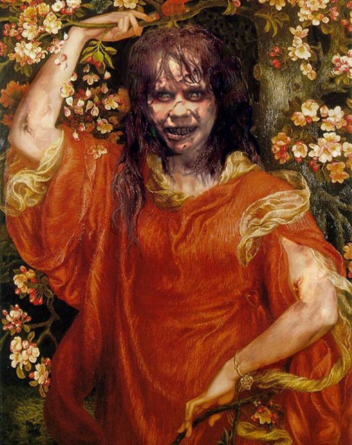 Esses artistas combinam pinturas clássicas com cultura pop de Halloween (42 fotos) 1