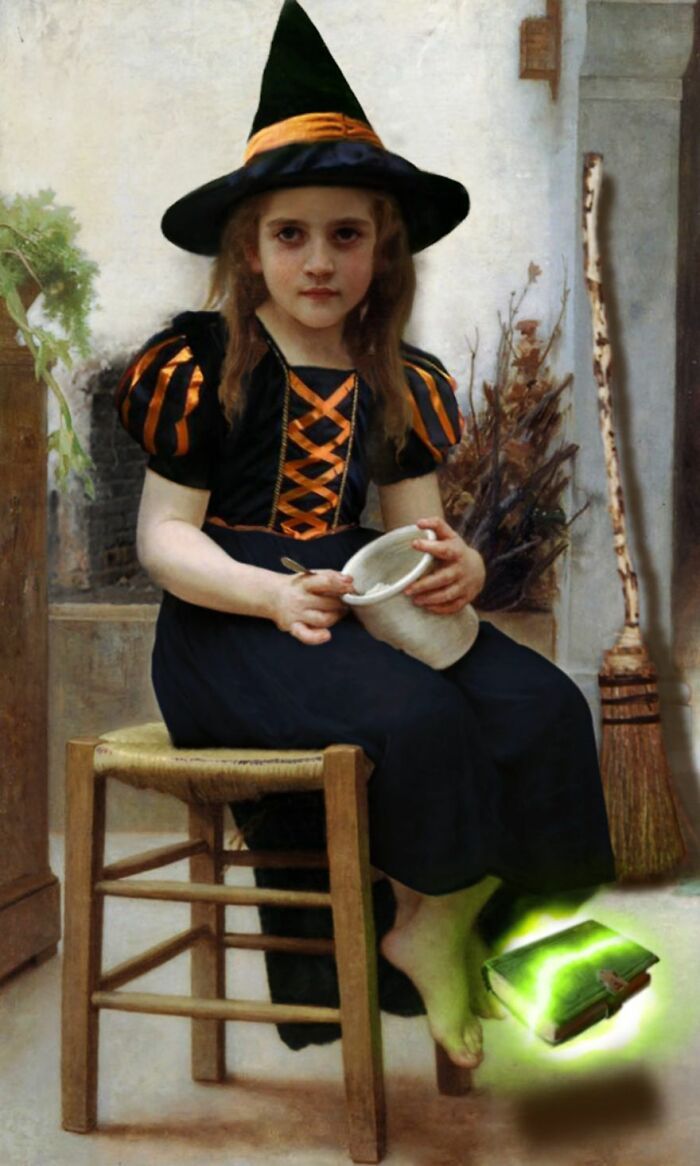 Esses artistas combinam pinturas clássicas com cultura pop de Halloween (42 fotos) 32