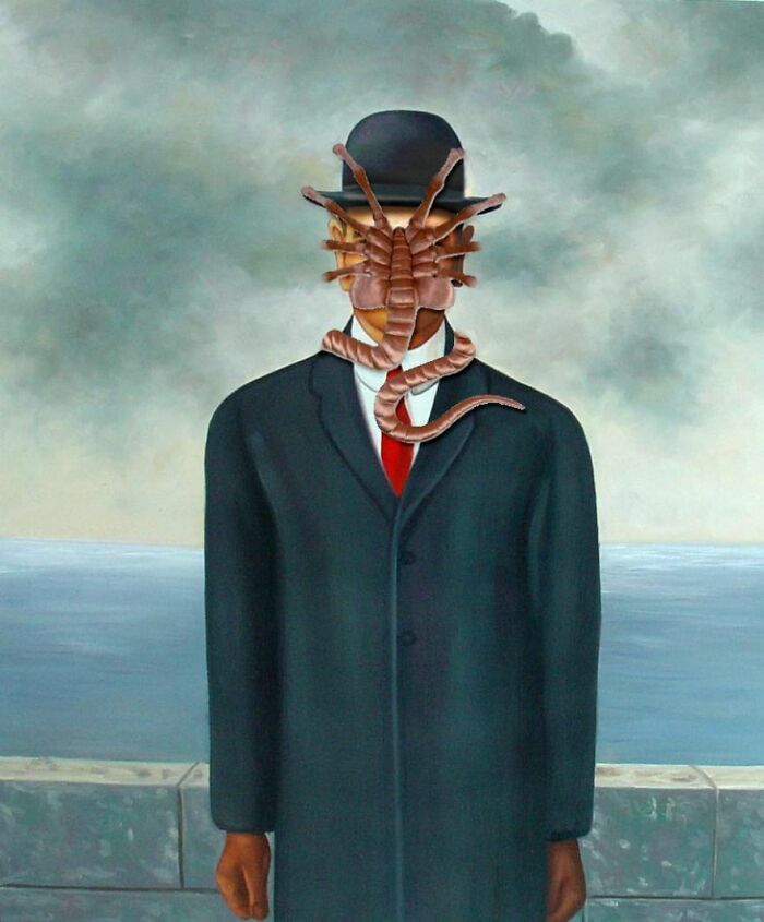 Esses artistas combinam pinturas clássicas com cultura pop de Halloween (42 fotos) 34