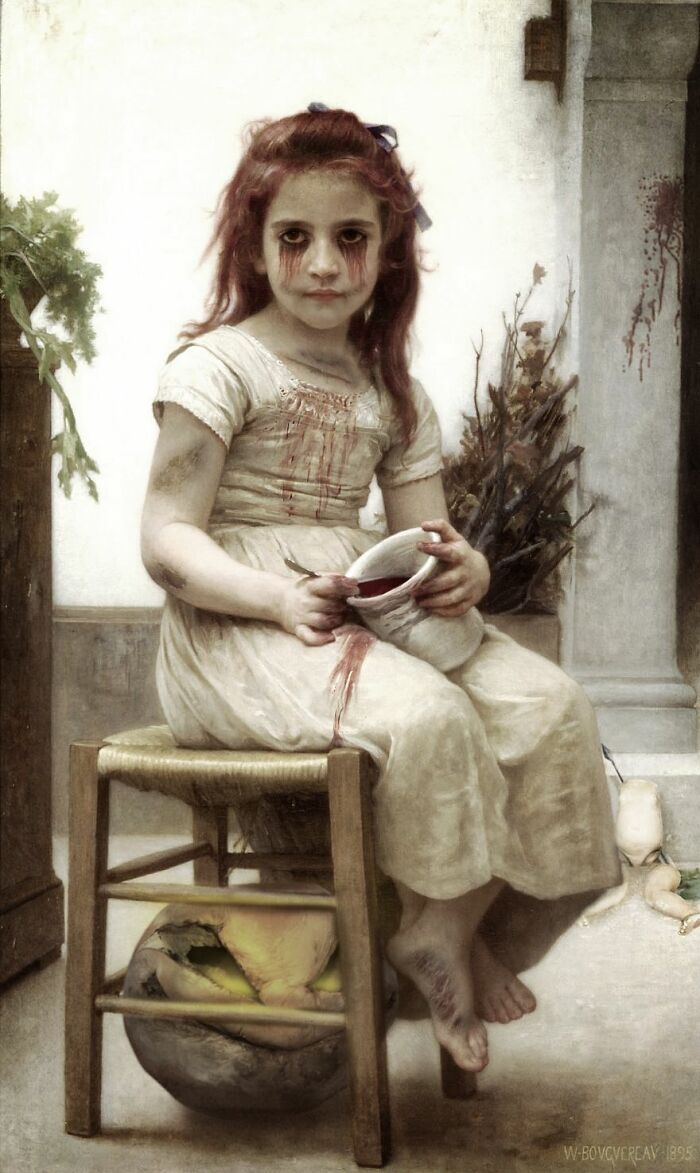 Esses artistas combinam pinturas clássicas com cultura pop de Halloween (42 fotos) 39