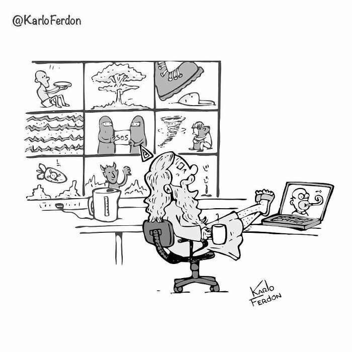 Este artista cria quadrinhos curtos e humorísticos sem diálogo (57 fotos) 15