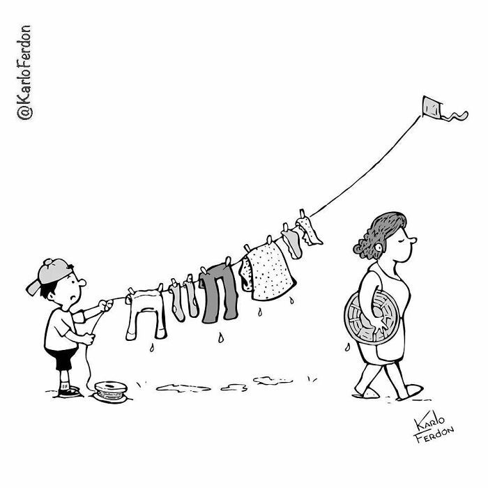 Este artista cria quadrinhos curtos e humorísticos sem diálogo (57 fotos) 28