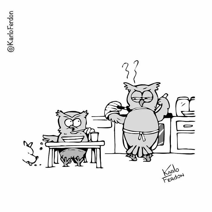 Este artista cria quadrinhos curtos e humorísticos sem diálogo (57 fotos) 48