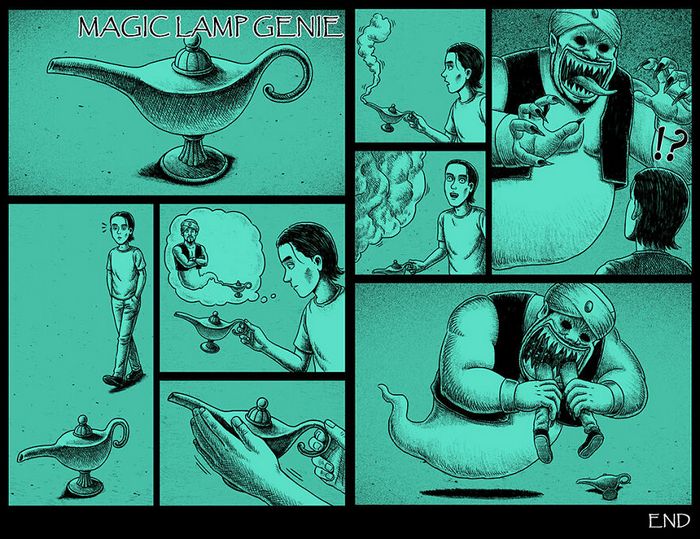 Este artista cria quadrinhos de terror com finais assustadores (30 fotos) 15