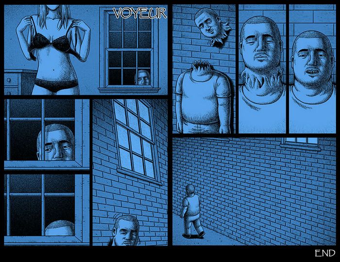 Este artista cria quadrinhos de terror com finais assustadores (30 fotos) 16