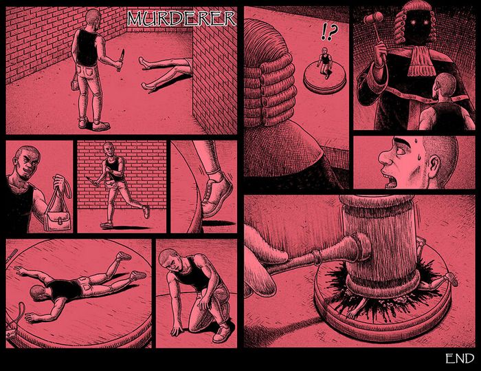 Este artista cria quadrinhos de terror com finais assustadores (30 fotos) 27