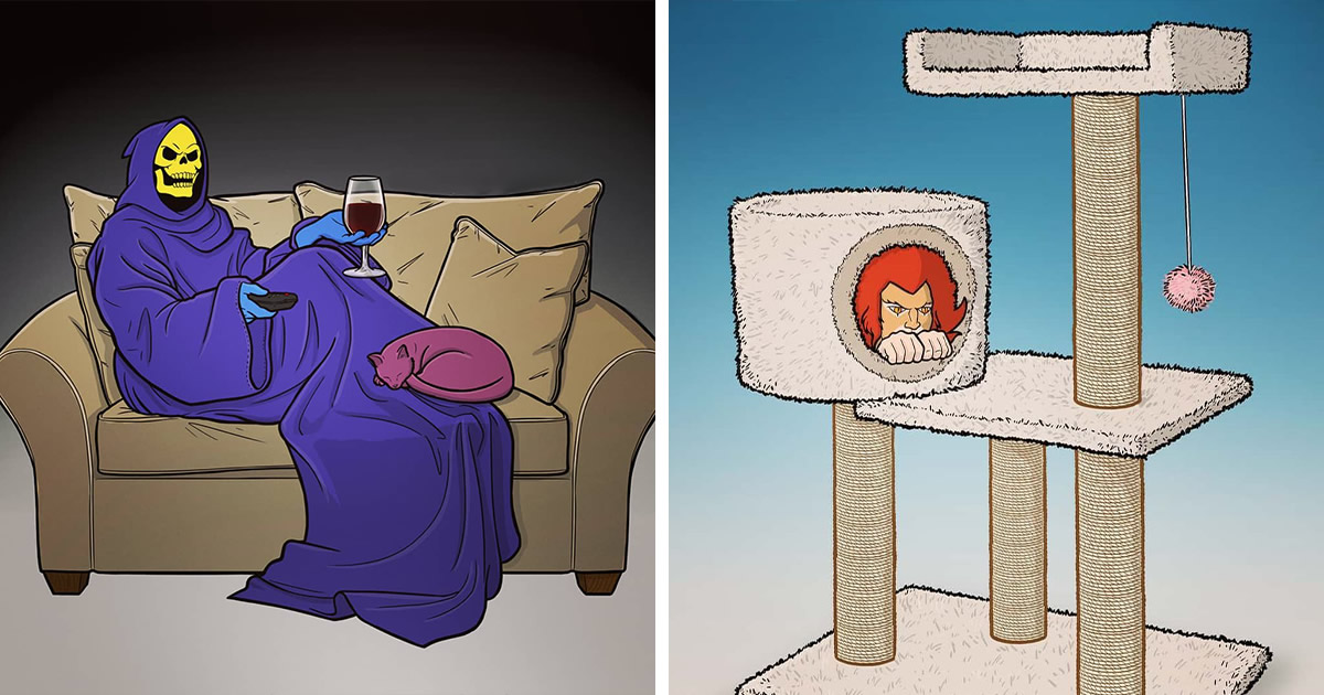 Este artista revelar a vida secreta de personagens da cultura pop (52 fotos)