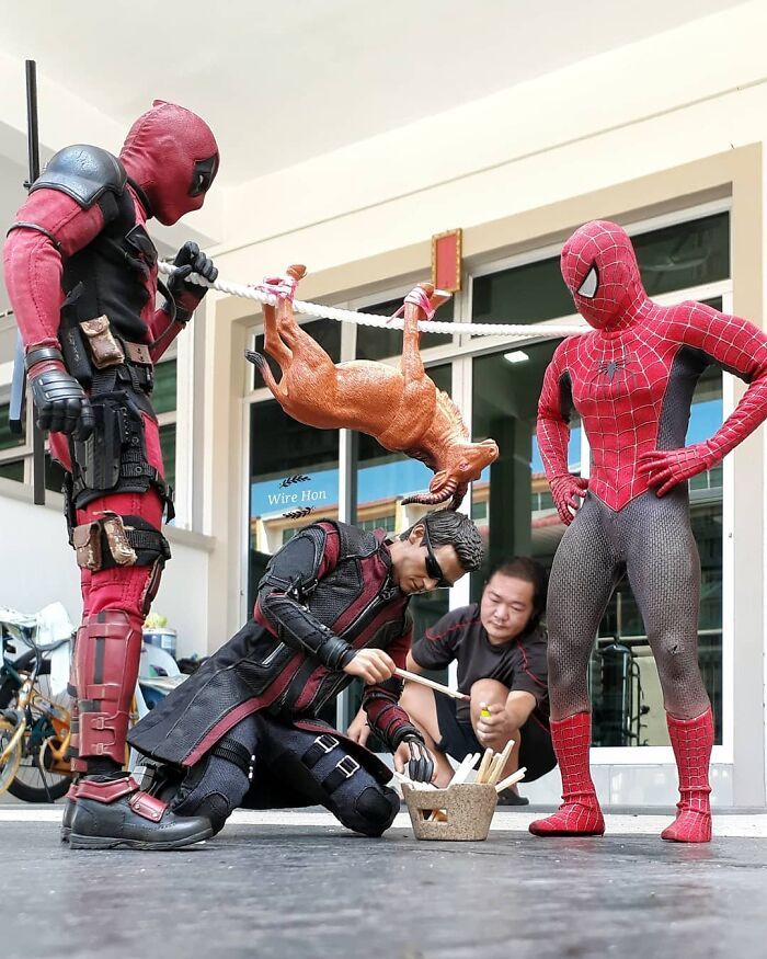 Este cara usa a perspectiva para criar cenas incríveis com bonecos de super-heróis (40 fotos) 4