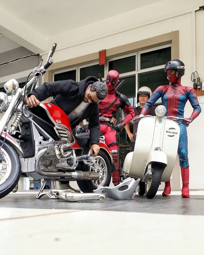 Este cara usa a perspectiva para criar cenas incríveis com bonecos de super-heróis (40 fotos) 23