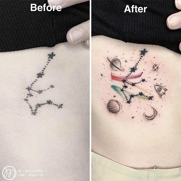 59 exemplos surpreendentes de mestres de tinta dando uma reforma incrível em tatuagens velha e feia 10