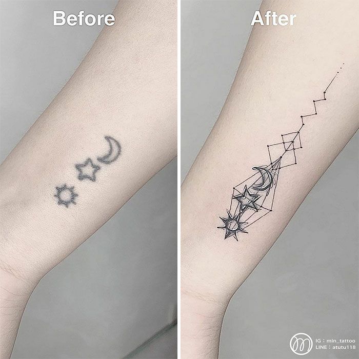 59 exemplos surpreendentes de mestres de tinta dando uma reforma incrível em tatuagens velha e feia 14