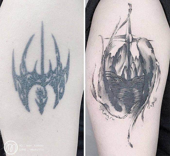 59 exemplos surpreendentes de mestres de tinta dando uma reforma incrível em tatuagens velha e feia 40