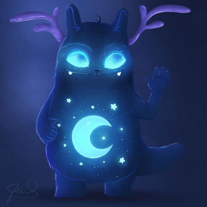 32 monstros celestiais brilhantes e fofos 17