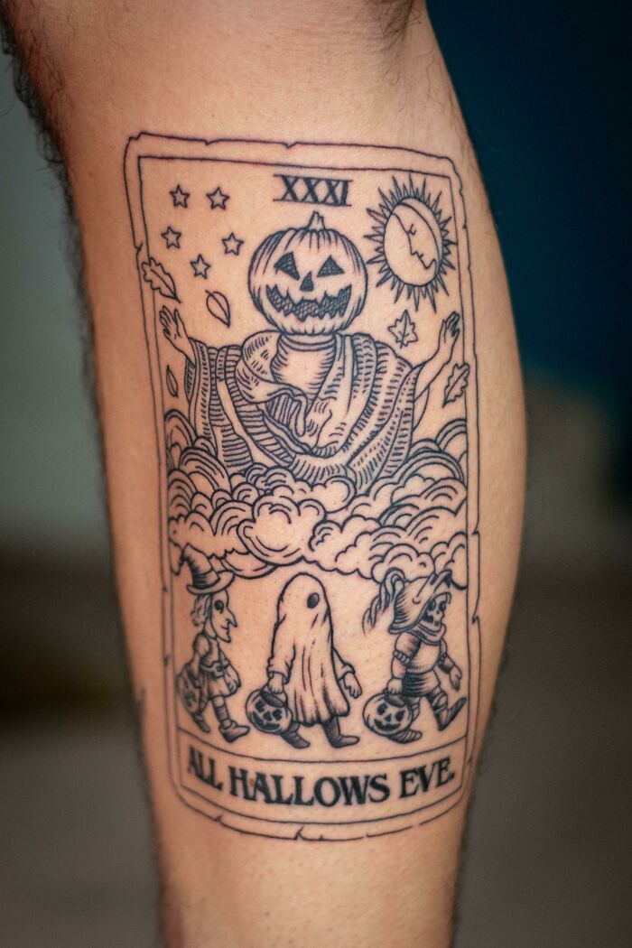 54 tatuagens inspiradas no Halloween de pessoas que fizeram seu amor pelo terror permanente 8