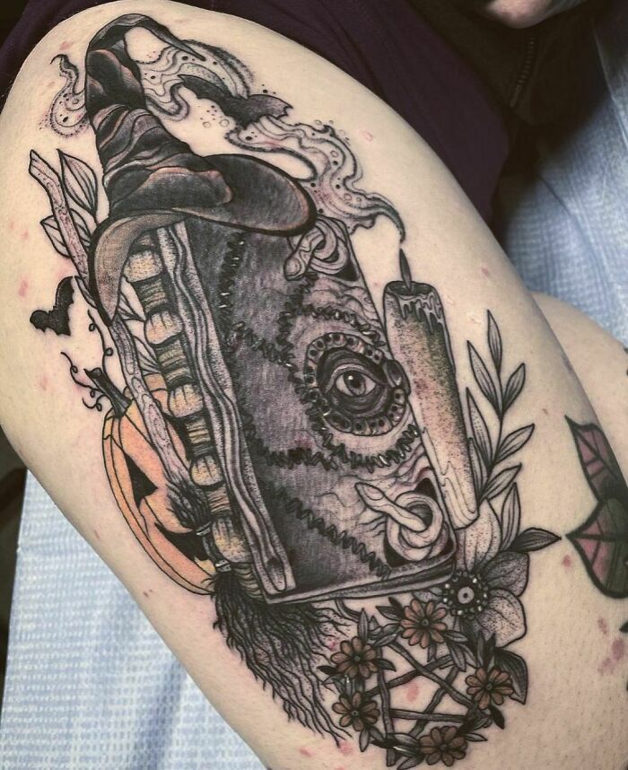 54 tatuagens inspiradas no Halloween de pessoas que fizeram seu amor pelo terror permanente 27