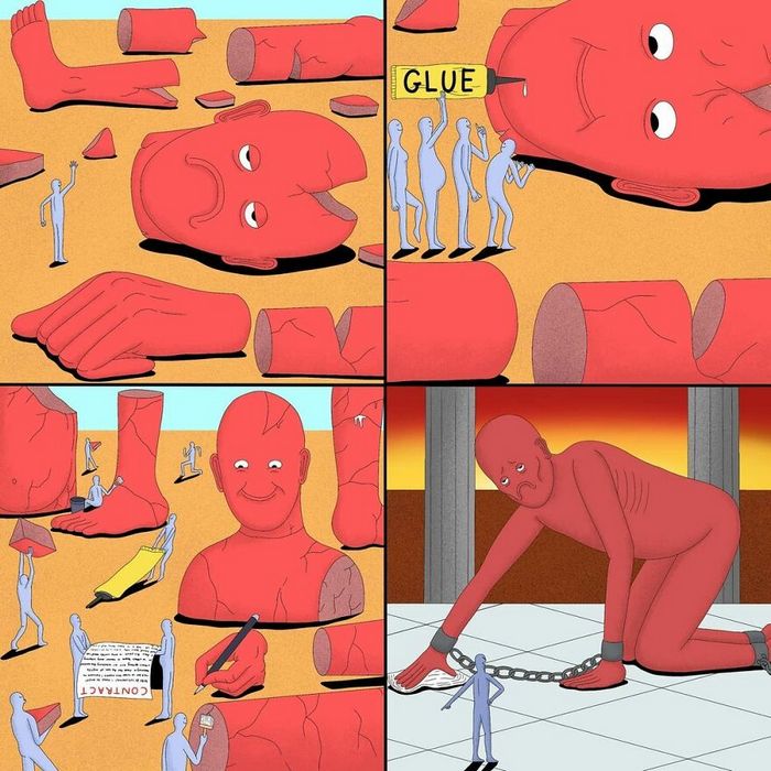 Artista cria quadrinhos que envolvem humor negro, surrealismo e sátira (40 fotos) 3