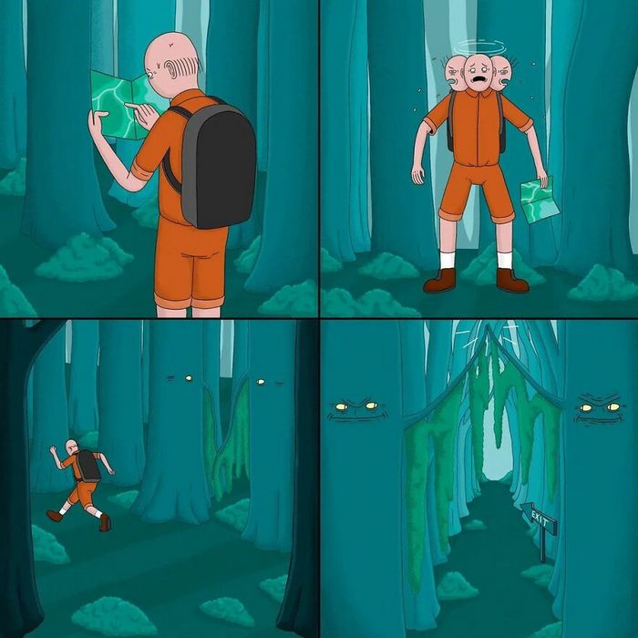 Artista cria quadrinhos que envolvem humor negro, surrealismo e sátira (40 fotos) 13