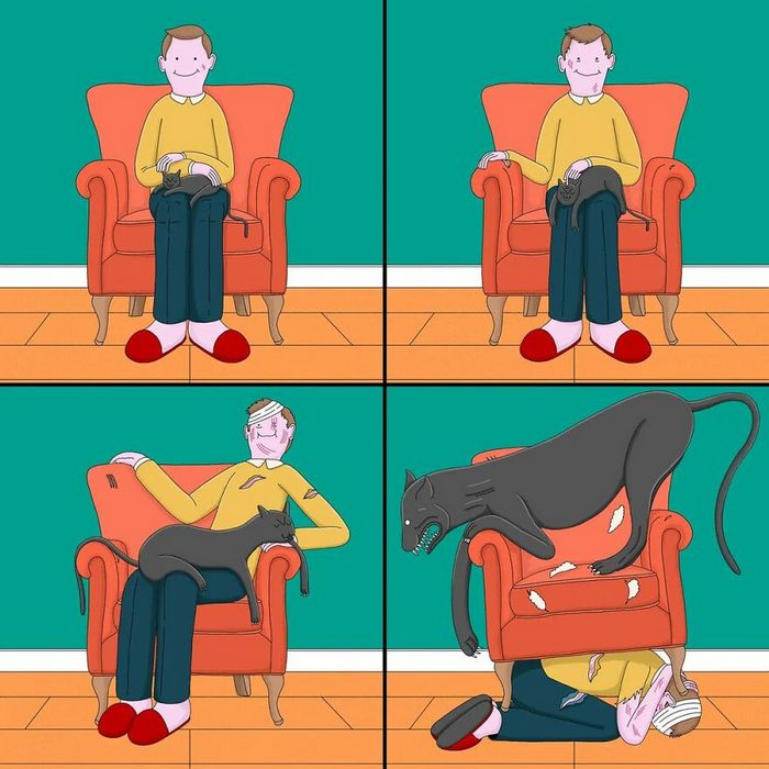 Artista cria quadrinhos que envolvem humor negro, surrealismo e sátira (40 fotos) 16