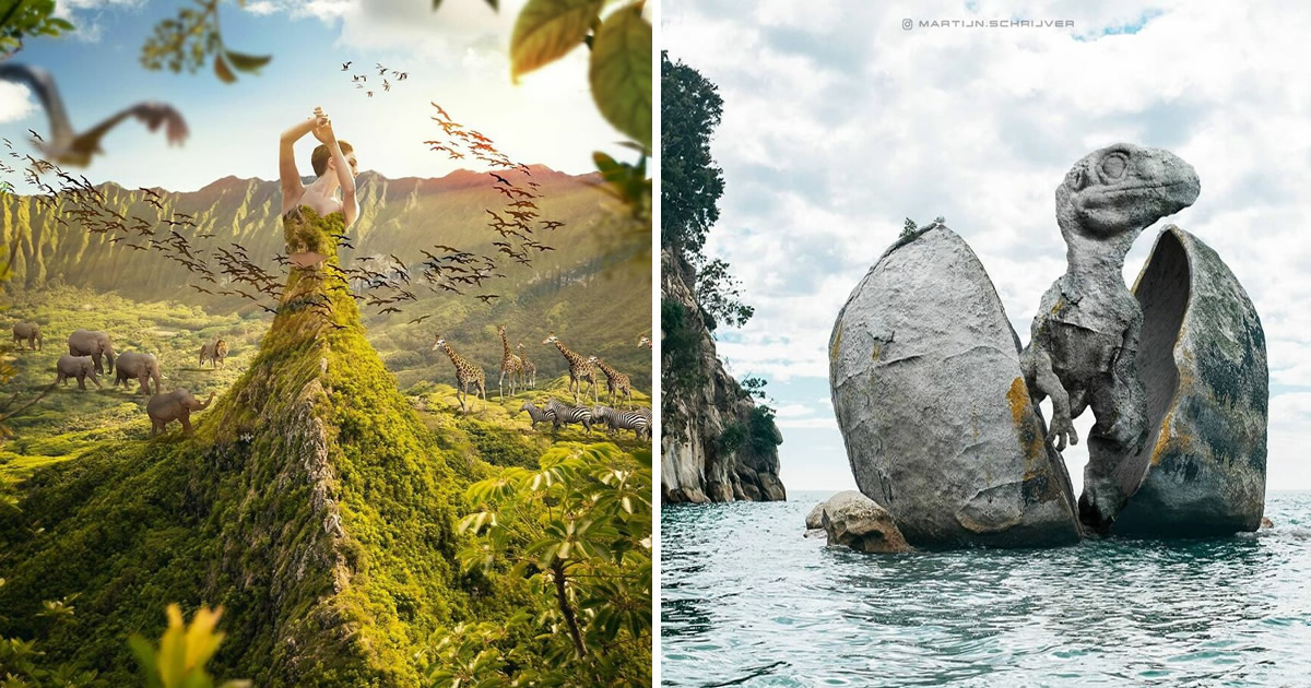 Artista digital desfaz a linha entre realidade e ficção em suas 45 manipulações surreais de fotos