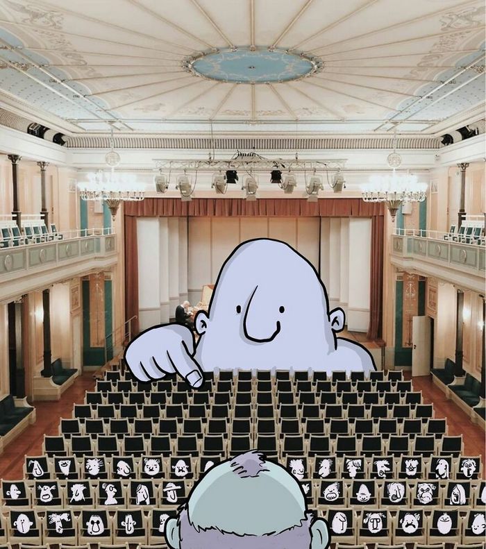 Artista invade fotos de estranhos no Instagram adicionando suas ilustrações hilariantes (45 fotos) 4