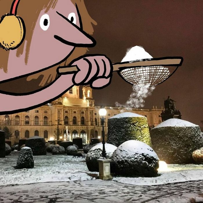 Artista invade fotos de estranhos no Instagram adicionando suas ilustrações hilariantes (45 fotos) 11