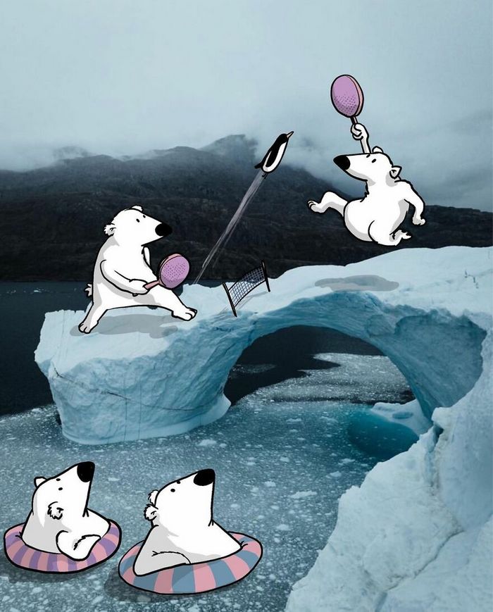 Artista invade fotos de estranhos no Instagram adicionando suas ilustrações hilariantes (45 fotos) 18