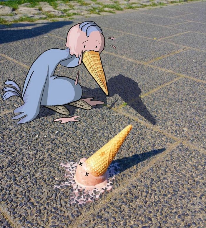 Artista invade fotos de estranhos no Instagram adicionando suas ilustrações hilariantes (45 fotos) 22