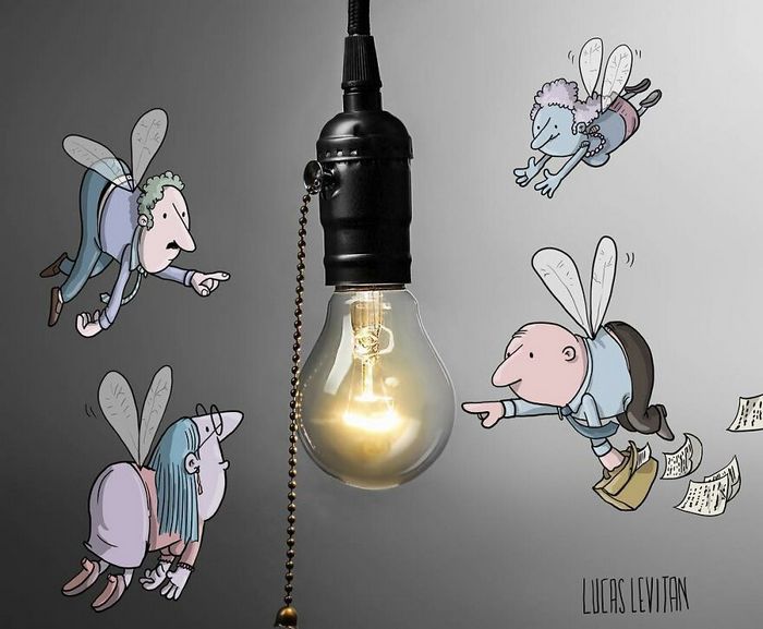 Artista invade fotos de estranhos no Instagram adicionando suas ilustrações hilariantes (45 fotos) 37