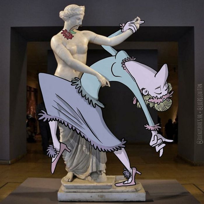 Artista invade fotos de estranhos no Instagram adicionando suas ilustrações hilariantes (45 fotos) 38