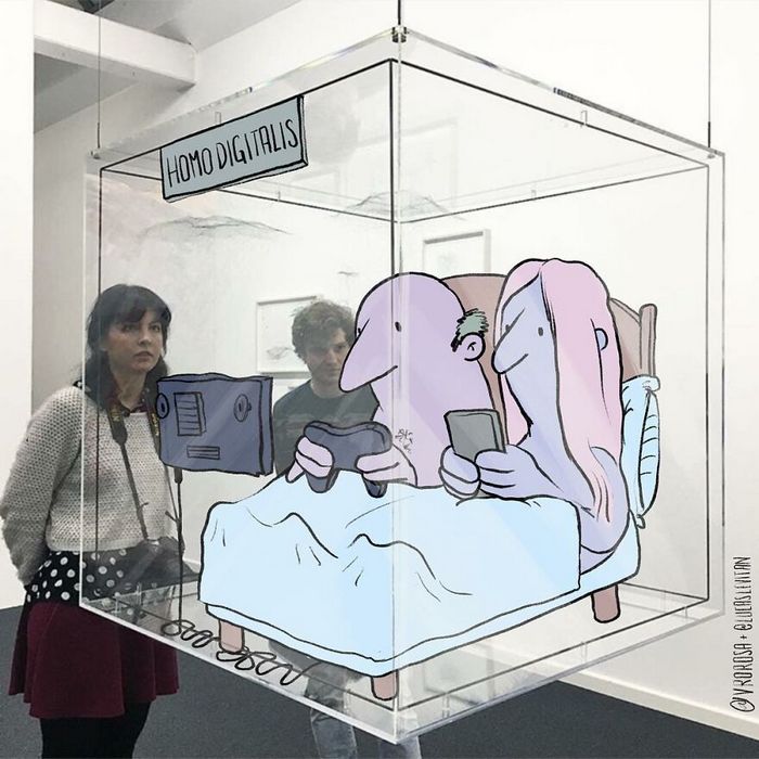 Artista invade fotos de estranhos no Instagram adicionando suas ilustrações hilariantes (45 fotos) 39