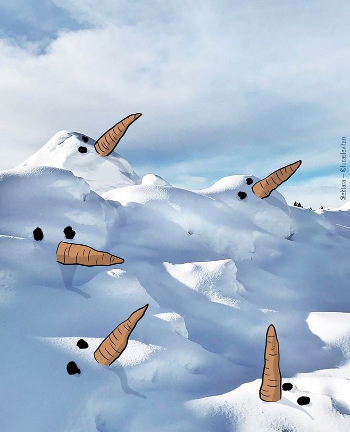 Artista invade fotos de estranhos no Instagram adicionando suas ilustrações hilariantes (45 fotos) 41