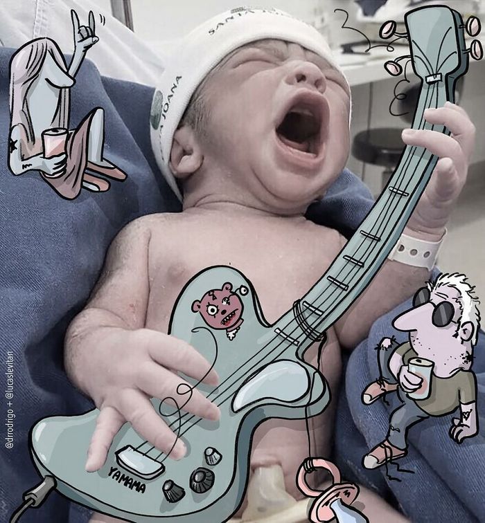 Artista invade fotos de estranhos no Instagram adicionando suas ilustrações hilariantes (45 fotos) 44