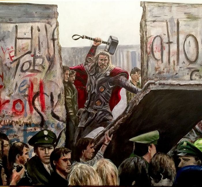 Artista pega cenas clássicas e as usa para criar pinturas humorísticas (48 fotos) 4