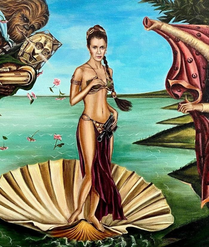 Artista pega cenas clássicas e as usa para criar pinturas humorísticas (48 fotos) 21