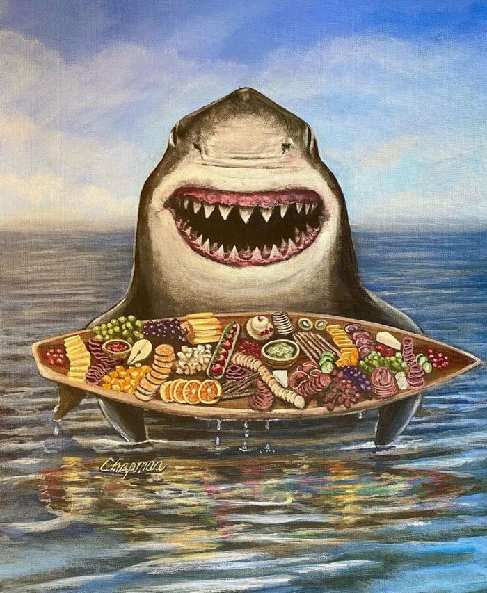 Artista pega cenas clássicas e as usa para criar pinturas humorísticas (48 fotos) 32