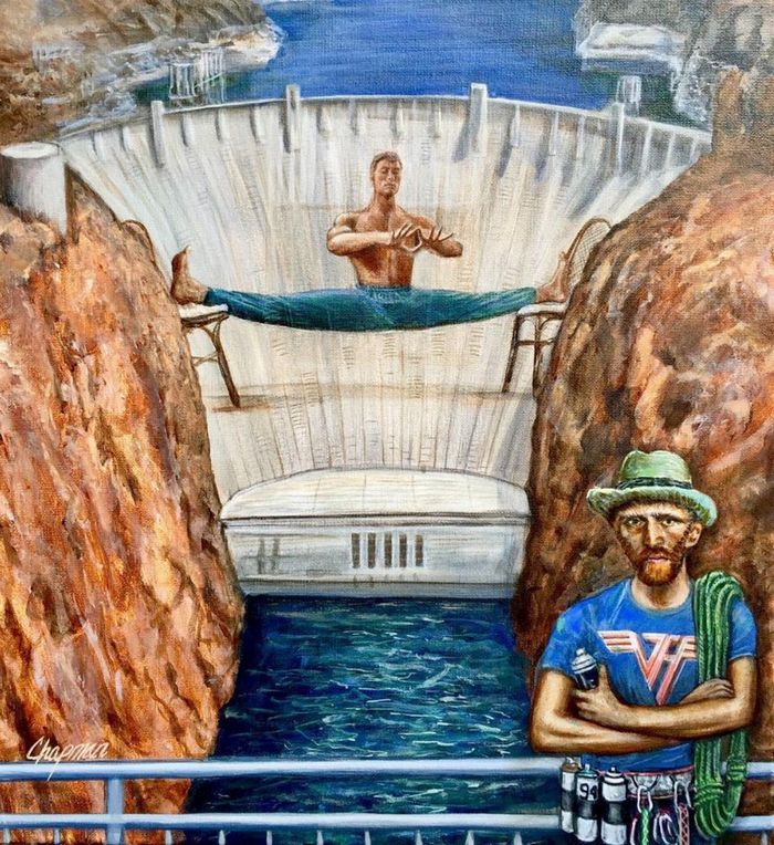 Artista pega cenas clássicas e as usa para criar pinturas humorísticas (48 fotos) 37