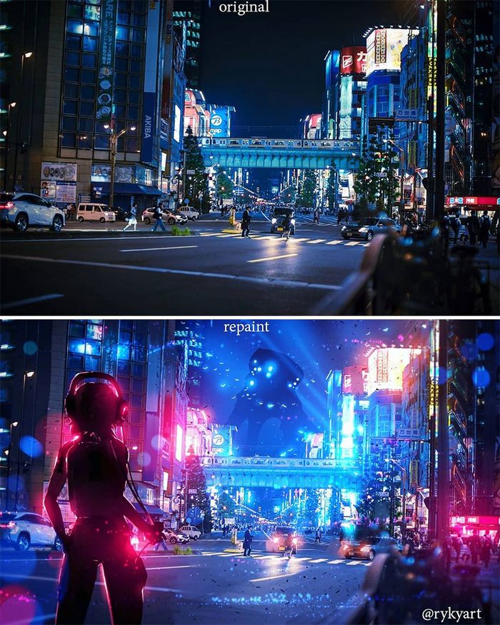 42 desenhos sobrenaturais desenhados sobre fotos da natureza por este artista 24